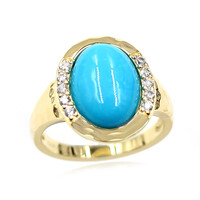 Anillo en plata con Turquesa bella durmiente (Faszination Türkis)