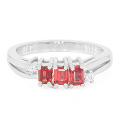 Anillo en plata con Rubí de Malawi