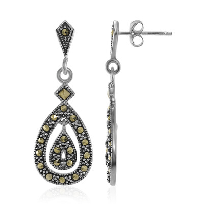 Pendientes en plata con Marcasita