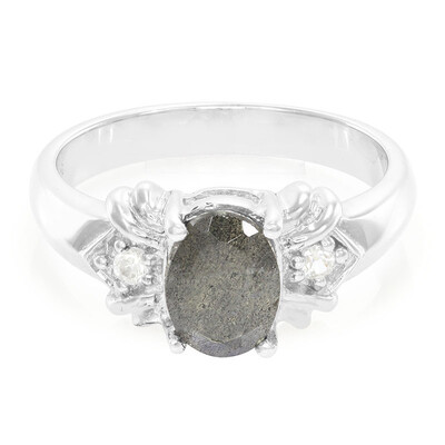 Anillo en plata con Labradorita