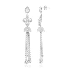 Pendientes en plata con Topacio blanco