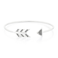Brazalete en plata con Espinela negra