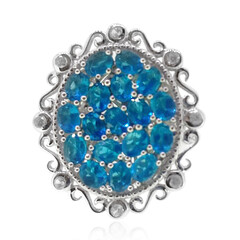 Anillo en plata con Apatita azul neón (Dallas Prince Designs)