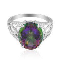 Anillo en plata con Topacio Místico