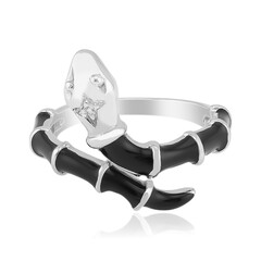 Anillo en plata con Topacio blanco