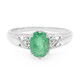 Anillo en plata con Esmeralda de Bahía
