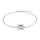 Brazalete en plata con Topacio blanco