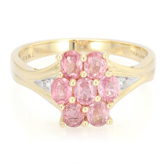 Anillo en oro con Zafiro Padparascha no calentado (AMAYANI)