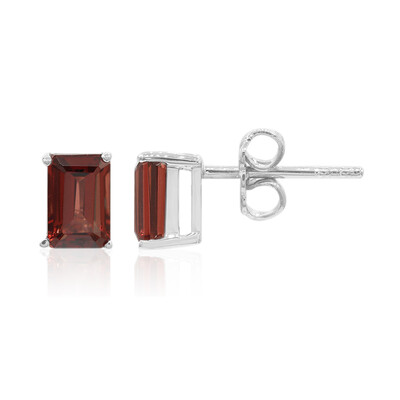 Pendientes en plata con Granate de Mozambique