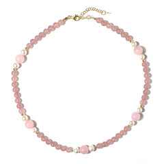 Collar en plata con Cuarzo rosa