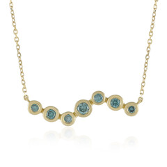 Collar en oro con Diamante VS1 azul cielo