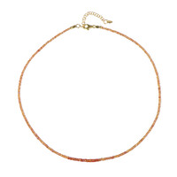 Collar en plata con Zafiro naranja