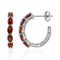 Pendientes en plata con Granate de Mozambique
