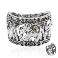 Anillo en plata con Marcasita