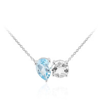 Collar en plata con Topacio azul cielo