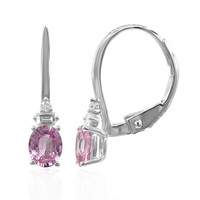 Pendientes en oro con Zafiro rosado (CIRARI)