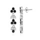Pendientes en plata con Espinela negra