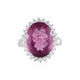 Anillo en plata con Fluorita rosa