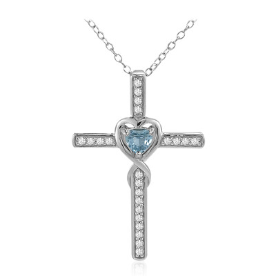 Collar en plata con Topacio azul cielo