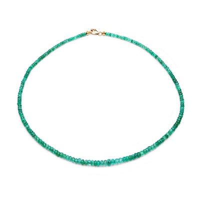 Collar en oro con Esmeralda de Zambia