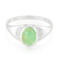 Anillo en plata con Crisoprasa imperial