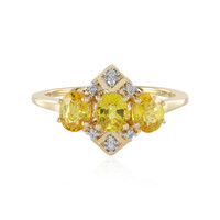 Anillo en oro con Zafiro amarillo