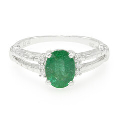 Anillo en plata con Esmeralda de Bahía