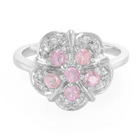 Anillo en plata con Zafiro de Ceilán rosa