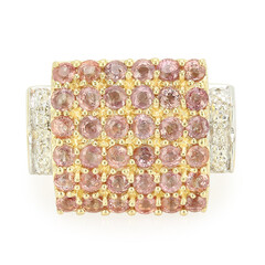 Anillo en oro con Zafiro Padparascha no calentado (AMAYANI)