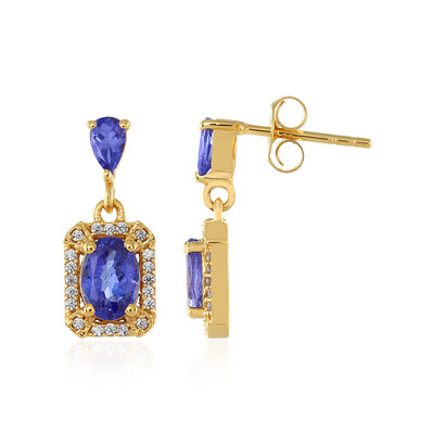 Pendientes en plata con Tanzanita