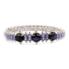 Brazalete en plata con Labradorita (Dallas Prince Designs)