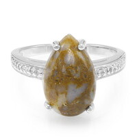 Anillo en plata con Cuarzo Dinosaurio