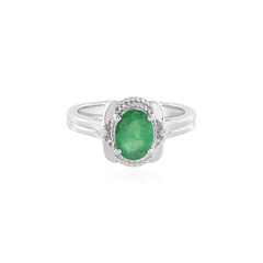 Anillo en plata con Esmeralda de Zambia