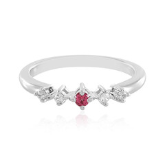 Anillo en plata con Espinela rosa