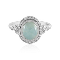 Anillo en plata con Aguamarina
