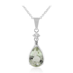 Collar en plata con Amatista verde
