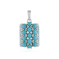 Colgante en plata con Turquesa bella durmiente