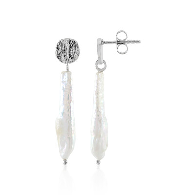 Pendientes en plata con Perla Freshwater