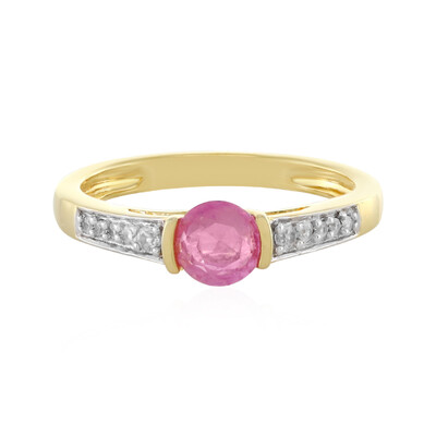 Anillo en plata con Zafiro rosa de Madagascar