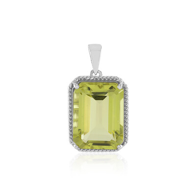 Colgante en plata con Cuarzo del Ouro Verde