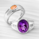 Anillo en plata con Turmalina rosa de Brasil (Pallanova)