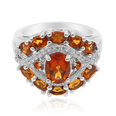 Anillo en plata con Citrino de Madeira