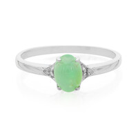 Anillo en plata con Crisoprasa imperial