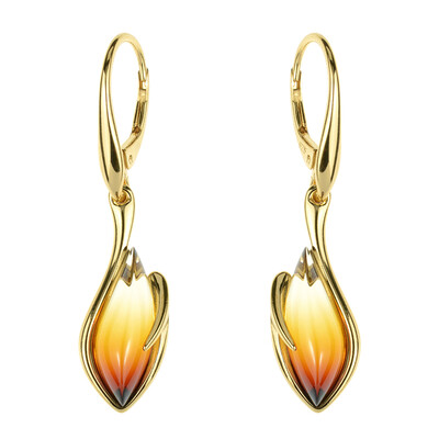 Pendientes en plata con Ámbar báltico (dagen)