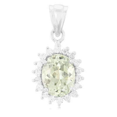 Colgante en plata con Amatista verde