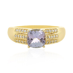 Anillo en oro con Tanzanita sin calentar