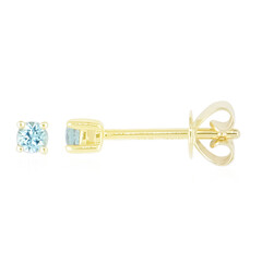 Pendientes en oro con Turmalina nigeriana paraiba