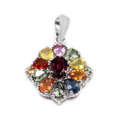 Colgante en plata con Rodolita