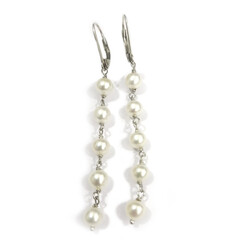 Pendientes en plata con Perla Freshwater