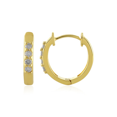 Pendientes en plata con Diamante I4 (J)